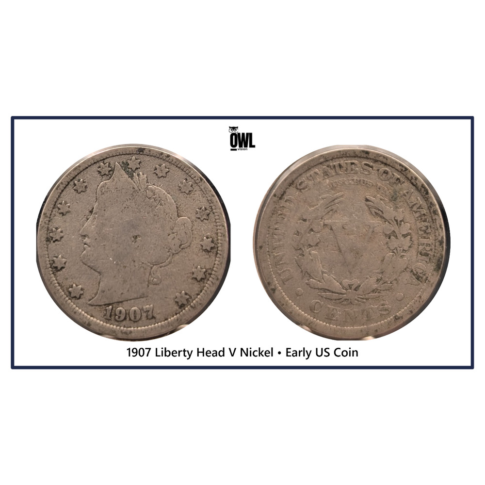 1907 Liberty Head V Nickel • Early US Coin • UMM Finds NorCal
